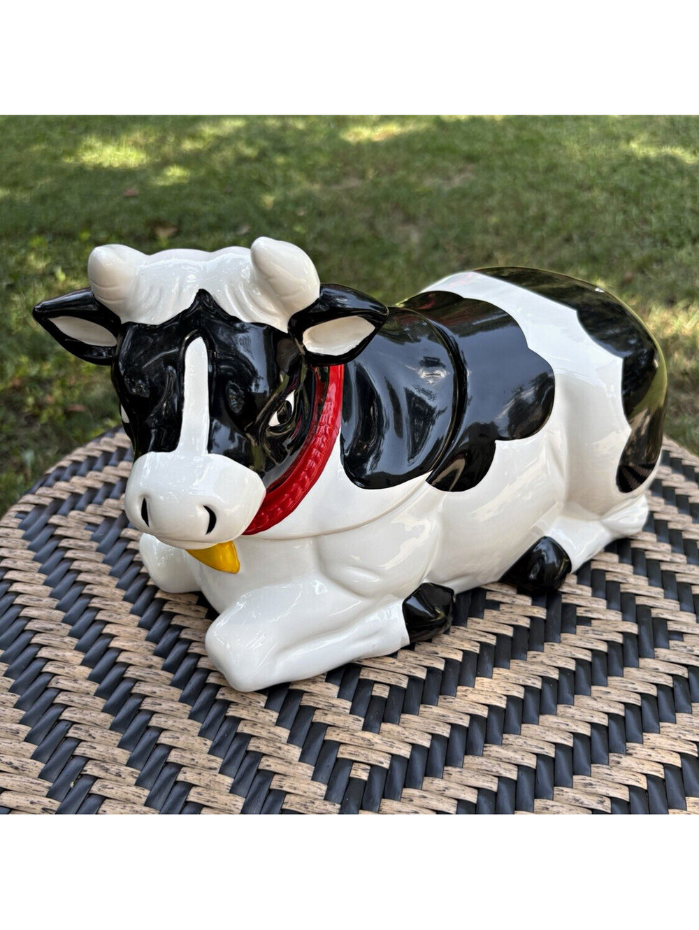 Hermes Associates Cow Cookie Jar Spotted Made in Taiwan